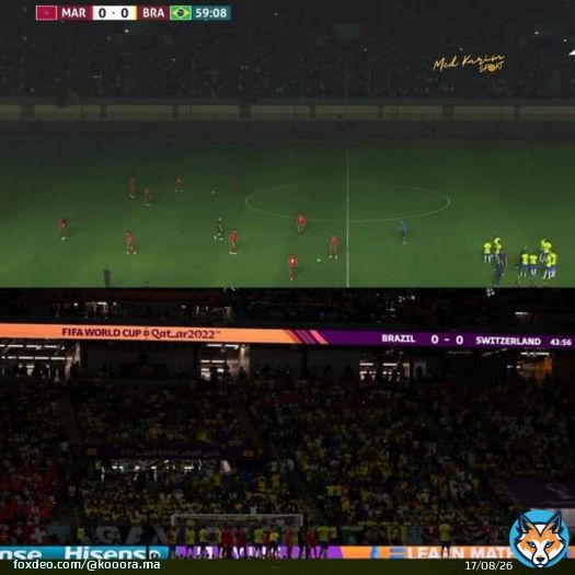 تذكير \ud83d\udc48 مشي المرة الأولى لي كيتقطاع فيها الضو في مباراة البرازيل \u2757 مونديال قطر أيضا عرفت مباراة البرازيل وسويسرا إنقطاع للكهرباء\u2757 إذن المشكل مشي فالضو ديالنا وإنما في البرازيل \ud83d\ude05\ud83c\uddf2\ud83c\udde6\ud83c\udde7\ud83\udde7\ud83c\uddf7\u2705
