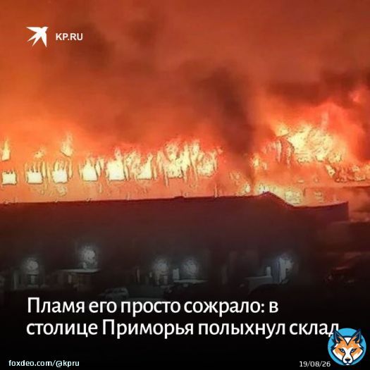Во Владивостоке загорелся склад.На данный момент пожар локализован на площади около 2000 кв. м. По предварительной информации, погибших и пострадавших нет.    #чп #пожар #Владивосток