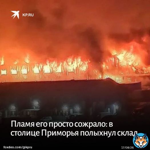 Во Владивостоке загорелся склад.На данный момент пожар локализован на площади около 2000 кв. м. По предварительной информации, погибших и пострадавших нет.    #чп #пожар #Владивосток