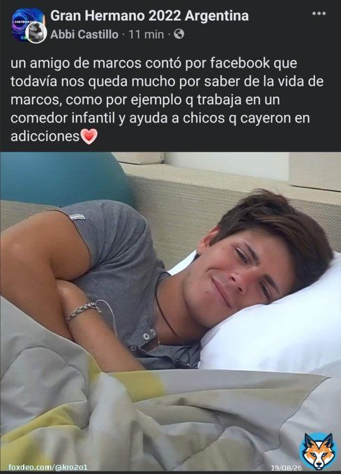Un gran ejemplo de persona. Ya no es fanatismo, es admiraci&oacute;n! #MarcosGH22 #MarcosGinocchio #marcos #gh #GH22 #GH2002 #GH202 #GHArgentina #Gh2022 #GranHermano2022 #GranHermamo #GranHermanoArgentina2022