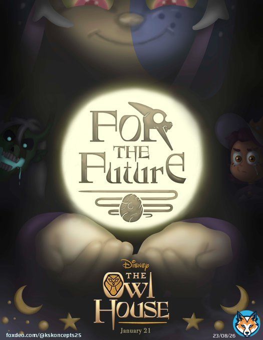 For the Future Poster  I have been wanting to make a poster for The Owl House for a while now I finally got around to it! I hope everyone enjoys it!   #theowlhouse #danaterrace #forthefuture #thecollector #luznoceda #emperorbelos #fanmadeposter