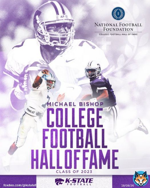 One of the first premiere dual-threat quarterbacks   Congrats to @7MichaelBishop on his selection to the 2023 College Football Hall of Fame Class!      #KStateFB  @cfbhall