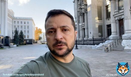 Zelensky recorded a video address outside the President&rsquo;s Office building in central Kyiv &ndash; only blocks away from where some of the missiles hit.