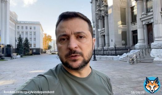 Zelensky recorded a video address outside the President&rsquo;s Office building in central Kyiv &ndash; only blocks away from where some of the missiles hit.