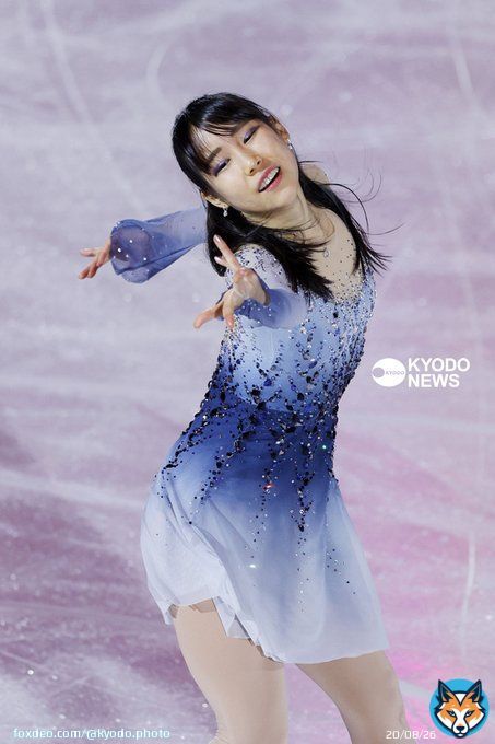 フィギュアスケートの #グランプリファイナル&nbsp;のエキシビションで演技する #三原舞依 選手（撮影・尾形祐介） #フィギュアスケート #グランプリファイナル2022&nbsp;#GPFigure #FigureSkating&nbsp;