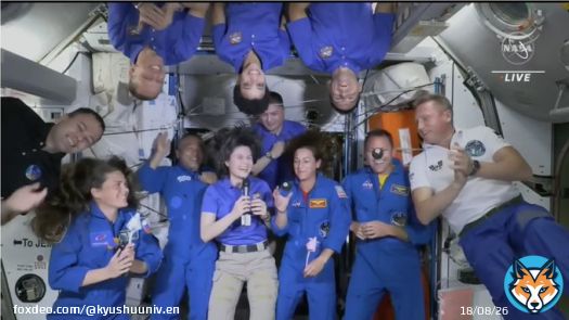 #Astronaut and #KyushuU alumnus Koichi Wakata and crew has safely arrived on the ISS.  This is Wakata's fifth time in space and third time on the ISS. At this point it's his home in space. #NASA #SpaceX #JAXA #Fukuoka #Kyushu #九州大学　#九大　#宇宙飛行士　#若田光一　#　#ISS