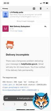 @UIDAI Dear Team, I am an NRI, I applied for my new Aadhaar by visiting India in 2021/22 in one of the Aadhaar enrolment centres in Hanamkonda Telangana State. I applied twice without success. My mail also does not deliver, says &lsquo; incomplete delivery&rsquo;. Please help !!