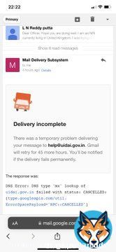 @UIDAI Dear Team, I am an NRI, I applied for my new Aadhaar by visiting India in 2021/22 in one of the Aadhaar enrolment centres in Hanamkonda Telangana State. I applied twice without success. My mail also does not deliver, says &lsquo; incomplete delivery&rsquo;. Please help !!