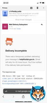 @UIDAI Dear Team, I am an NRI, I applied for my new Aadhaar by visiting India in 2021/22 in one of the Aadhaar enrolment centres in Hanamkonda Telangana State. I applied twice without success. My mail also does not deliver, says &lsquo; incomplete delivery&rsquo;. Please help !!