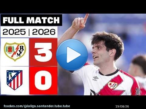 Rayo Vallecano 3 - 0 Atlético de Madrid 2025/26 PARTIDO COMPLETO