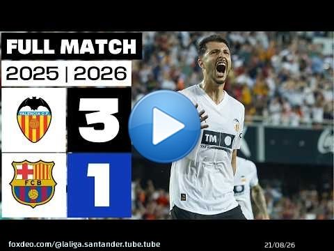 Valencia CF 3 - 1 FC Barcelona 2025/26 PARTIDO COMPLETO