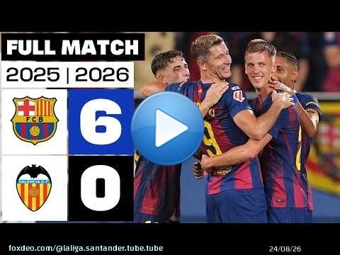 FC Barcelona 6 - 0 Valencia CF 2025/26 PARTIDO COMPLETO