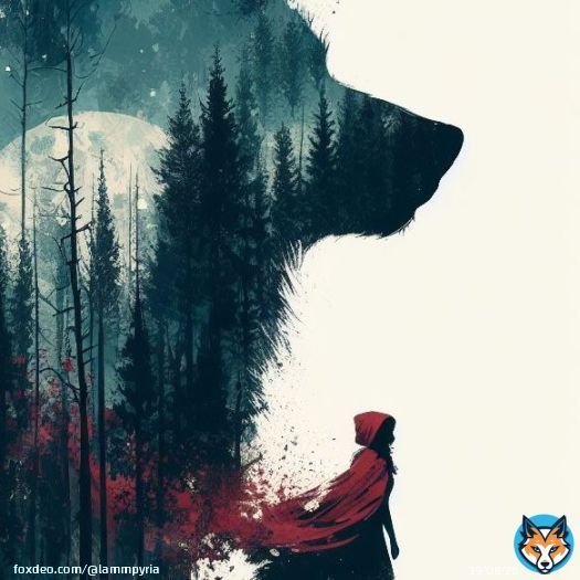 Little Red Riding Hood #FantasyArtwork #AIArtistry #DigitalDesign #AIDesign #ArtificialIntelligence #aiphrodisiakum #aigenerated #imadethis #digitalartwork #doubleexposure #wolf #ridinghood #littleredridinghood #rotk&auml;ppchen #forest #stories #tales #magicaforest #magicforest