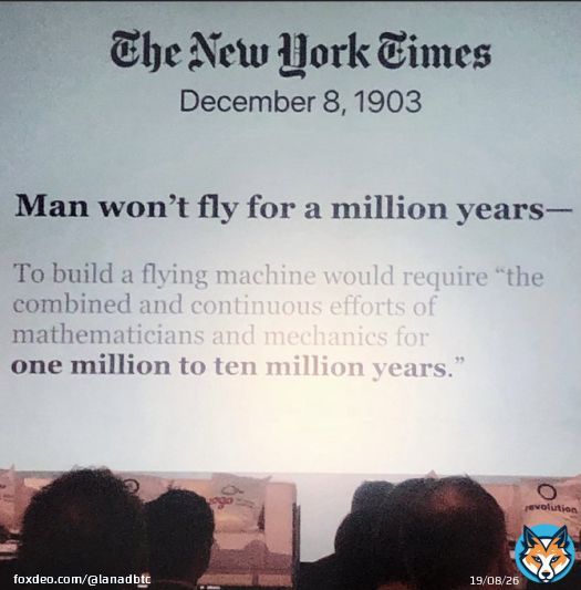 #Bitcoin won't be the world's money for a million years