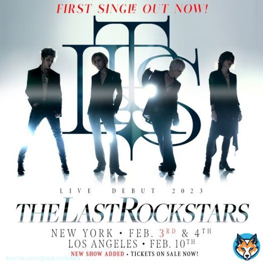 #TheLastRockstars First Single OUT NOW + Live Debut Tour 2023!  #Tokyo Jan. 26-30 #NYC Feb. 3-4 #LA Feb. 10 Tickets on Sale Now!  Music & Tour Info:   #TLRS #YOSHIKI #HYDE #SUGIZO #MIYAVI @YoshikiOfficial @HydeOfficial_ @SUGIZOofficial @MIYAVI_OFFICIAL