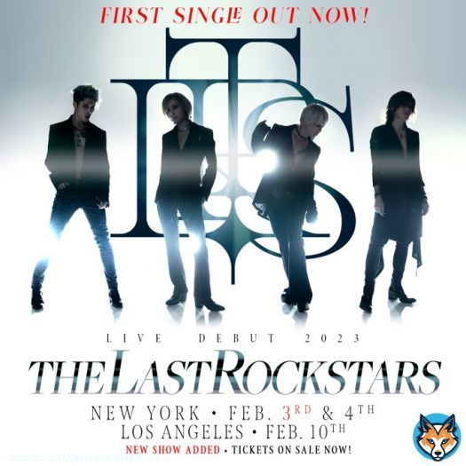 #TheLastRockstars First Single OUT NOW + Live Debut Tour 2023!  #Tokyo Jan. 26-30 #NYC Feb. 3-4 #LA Feb. 10 Tickets on Sale Now!  Music & Tour Info:   #TLRS #YOSHIKI #HYDE #SUGIZO #MIYAVI @YoshikiOfficial @HydeOfficial_ @SUGIZOofficial @MIYAVI_OFFICIAL