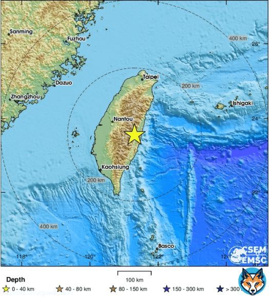 Preliminary info: M5.6 #earthquake (#地震) about 60 km SW of #Hualian (Chinese Taipei) 3 min ago (local time 10:07:45). Updates at:
