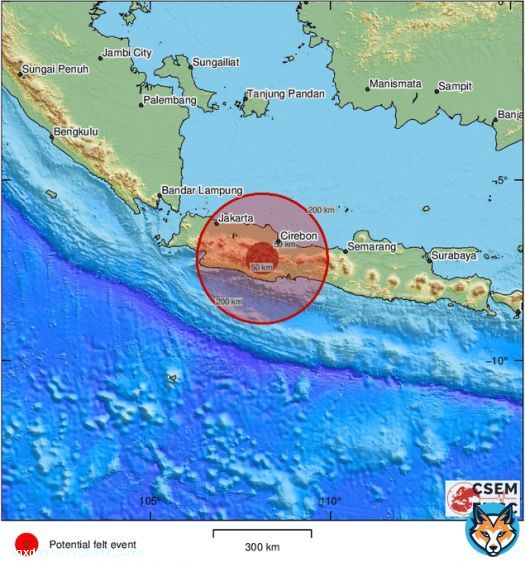 #Earthquake (#gempa) possibly felt 56 sec ago in #Indonesia. Felt it? Tell us via:     Automatic crowdsourced detection, not seismically verified yet. More info soon!