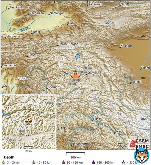 #Earthquake (#землетрясение) M6.3 occurred 62 km W of #Murghob (#Tajikistan) 11 min ago (local time 05:37:44). More info at: