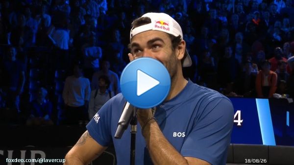 'The reason why I chose to be a tennis player was because of him.'  The @rogerfederer effect explained by @MattBerrettini.   #LaverCup