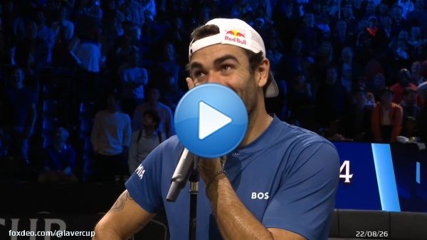 'The reason why I chose to be a tennis player was because of him.'  The @rogerfederer effect explained by @MattBerrettini.   #LaverCup