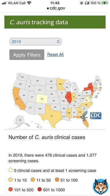 #Covid f&uuml;llt Krankenh&auml;user und Altersheime mit immungeschw&auml;chten Patienten - wer profitiert? #CDC: ein Pilz #Candida auris stellt nach Ausbr&uuml;chen im US #Gesundheitswesen nun eine ernsthafte globale #Gesundheitsbedrohung dar. Warum?   Weil:  ⁃Er t&ouml;tet 30-60% und ...