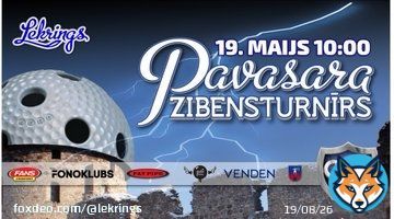 PĒDĒJĀ BRĪŽA IESPĒJA! Atbrīvojusies viena vieta Pavasara Zibensturnīrā, kas jau rīt norisināsies Cēsīs! Komandas pieteikšana un plašāka informācija - 29120970! Tiekamies rīt!