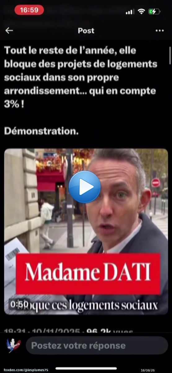 Les fonds de marmite refont surface. Quelle suffisance celle là. À part cracher et rejeter la faute sur les autres qu’est-ce que c’est mandature a fait de bien à Paris. Allez, hidalgo et sa clique, ça dégage. Laissez madame @datirachida tranquille. @GpeChangerParis #saccageparis