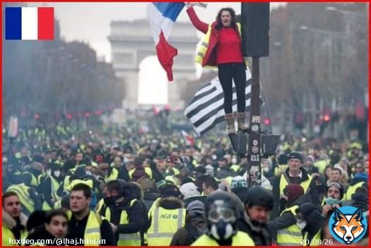 آلاف الفرنسيين يخرجون للتظاهر ضد غلاء المعيشة ونقص المحروقات #7dh_Gazoil #8dh_Essence #D&eacute;gage_Akhannouch