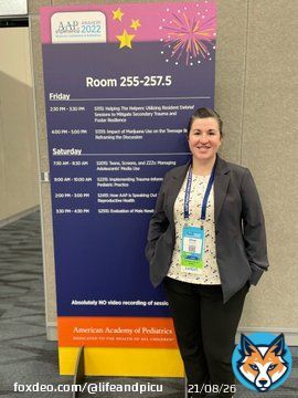 I may be leaving early, but I had a great time at my first @AAPexperience during #AAP2022!  Presenting our resident debrief work and connecting with so many interested people was so energizing. It gives me hope for the future of #MedEd.   #Tweetiatricians