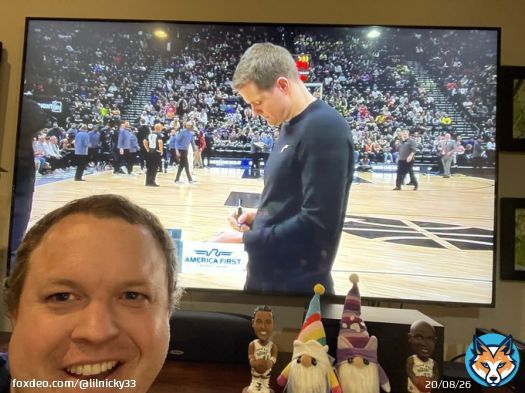 Had to break out the bobble heads and gnomes hoping to conjure some magic in favor of the Jazz! Let’s Go #UtahJazz! #lesolsonit #Purpleisback