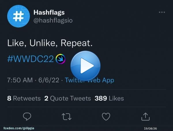 Like this tweet to see the heart animation #WWDC22