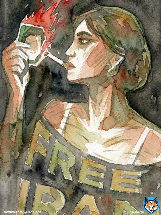 Iran we all behind you please stay strong \u2764\ufe0f‍\ud83d\udd25 painted by the talented @shabloolim Yogev Or.
