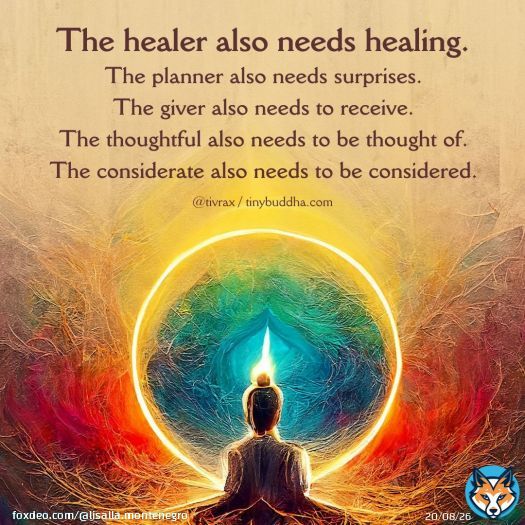 The healer also needs healing. The planner also needs surprises. The giver also needs to receive. The thoughtful also needs to be thought of. The considerate also needs to be considered.⠀