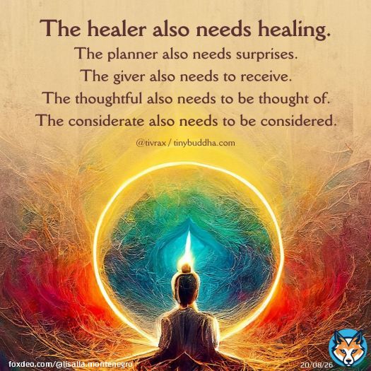 The healer also needs healing. The planner also needs surprises. The giver also needs to receive. The thoughtful also needs to be thought of. The considerate also needs to be considered.⠀