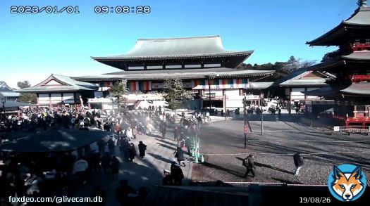 成田山新勝寺大本堂前ライブカメラ(千葉県成田市成田)    #成田山新勝寺 #正月 #元旦 #ライブカメラ