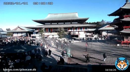成田山新勝寺大本堂前ライブカメラ(千葉県成田市成田)    #成田山新勝寺 #正月 #元旦 #ライブカメラ
