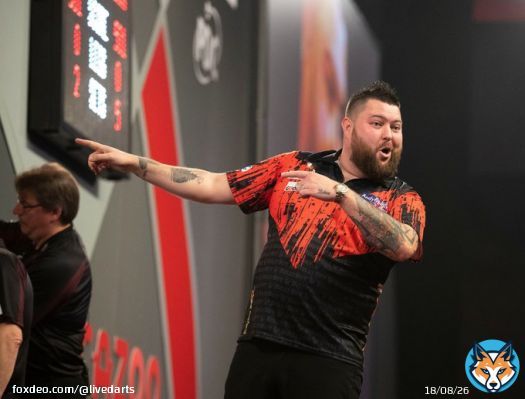 MICHAEL SMITH HITS A NINE-DARTER AFTER MICHAEL VAN GERWEN MISSES D12 FOR ONE OF HIS OWN!!!   Have you ever seen anything like that?!   #WorldDartsChampionship