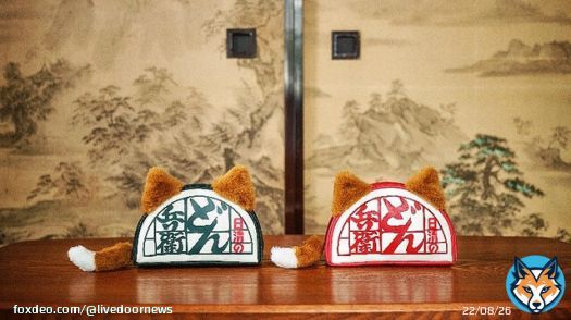 【極上の触り心地】日清のどん兵衛「どんぎつねさん」イメージのポーチ誕生！   アニバーサリーブック『日清のどん兵衛 ポーチBOOK』の付録。書店&ローソンでは「きつねうどん」、ローソン限定では「天ぷらそば」デザインを12/18より展開する。