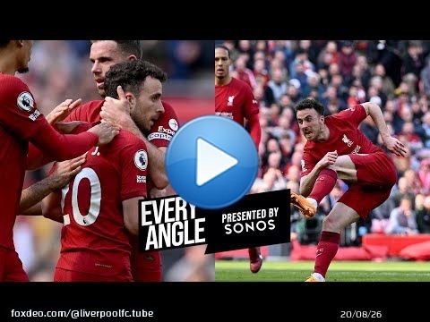 EVERY ANGLE of Diogo Jota's chest and volley to brace vs Nottingham Forest