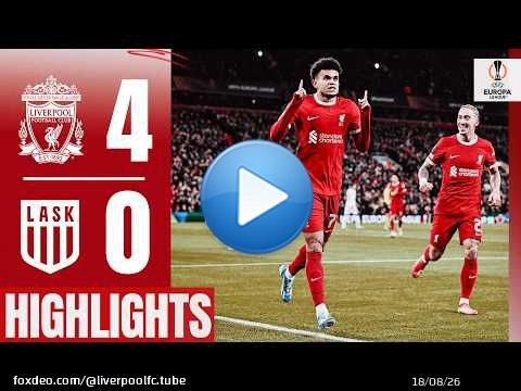 Diaz, Gakpo and Salah secure Europa League knockout qualification | Liverpool 4-0 LASK | Highlights