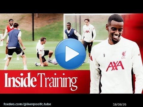 Entra&icirc;nement en int&eacute;rieur : la premi&egrave;re s&eacute;ance d'Alexander Isak avec le Liverpool FC