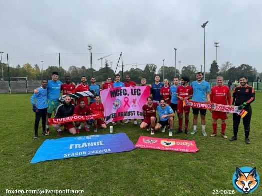 Ce matin a eu lieu le match caritatif entre les branches françaises de Liverpool France et Man City France ! Un match disputé à 100% par les deux équipes pendant 90 minutes et un match très serré qui s’est fini sur le score de 5-4 en faveur des French Blues ! -