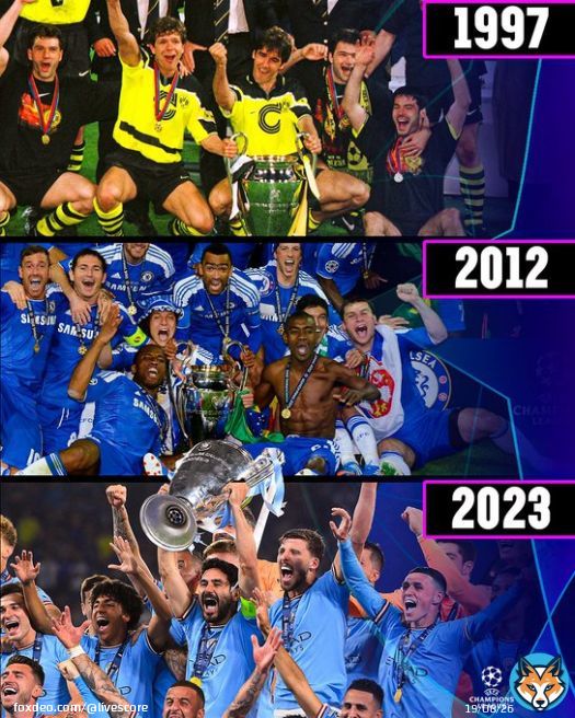 Man City became just the THIRD team in the last 30 years to win their first-ever European Cup/UCL crown