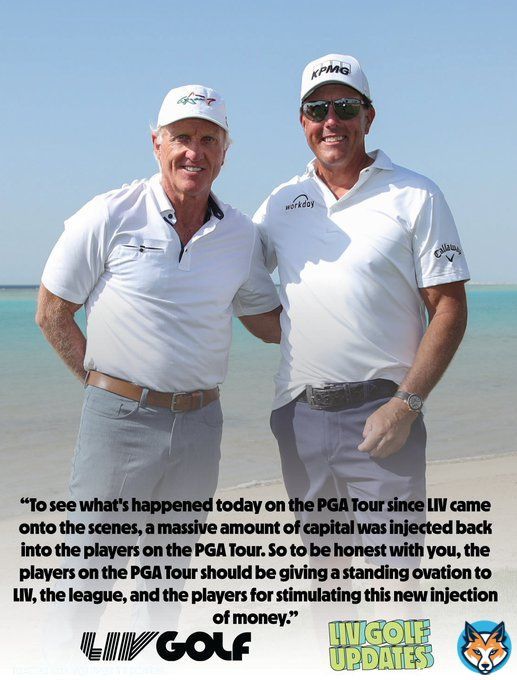 #LIVGolf CEO @SharkGregNorman discussed the impact that LIV has had on the PGA Tour in just one year:  'The players on the PGA Tour should be giving a standing ovation to LIV...'  Full Quote via @Freakonomics