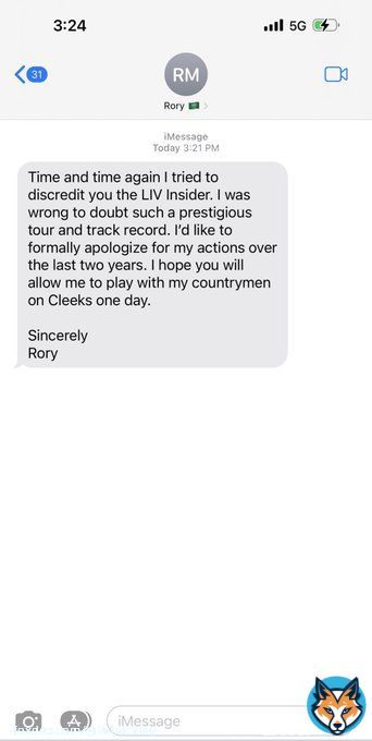 BREAKING Earlier today, I was contacted by Rory Mcilroy () regarding the merger. This took stones that I wasn&rsquo;t sure he actually had.   I also talked to top #CleeksGC investor, World #1 Scotland Scheffler. &ldquo;I wouldn&rsquo;t mind having Rory in Green and White&rdquo;  Your move @Nike