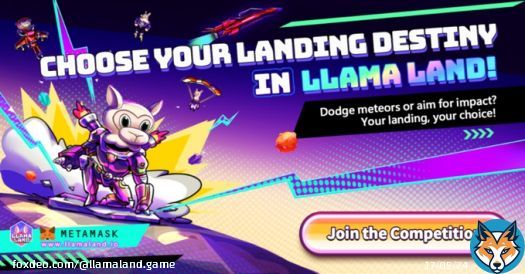 Dodge meteors or aim for impact?   In LLAMA LAND's new 'Landing' competition, the choice is yours! Experience the adrenaline of avoiding meteors or going for high-impact landings.   Play safe or embrace risks?  Join now to become the ultimate landinging champion!