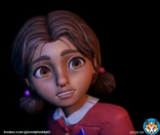 #HelpWanted2  Cassie’s new model looks cute but its upsetting that her hair is straight despite her cutouts in RUIN showing she has black textured hair and baby hairs I hope SteelWool can fix her model in an update seeing how shes the first confirmed fnaf black game protagonist