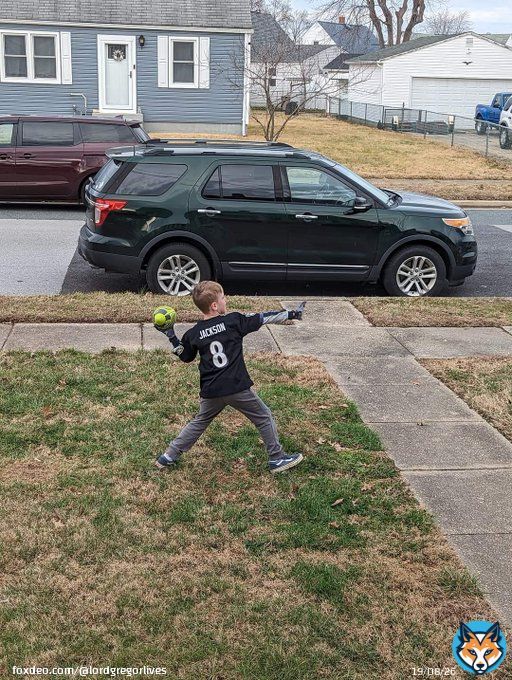 Lefty who bleeds purple and black just like his old man...#prouddad #RavensFlock #lamarjackson #QB1 #dadgoals #BestFriend