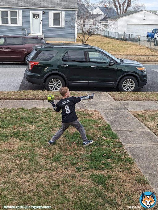 Lefty who bleeds purple and black just like his old man...#prouddad #RavensFlock #lamarjackson #QB1 #dadgoals #BestFriend